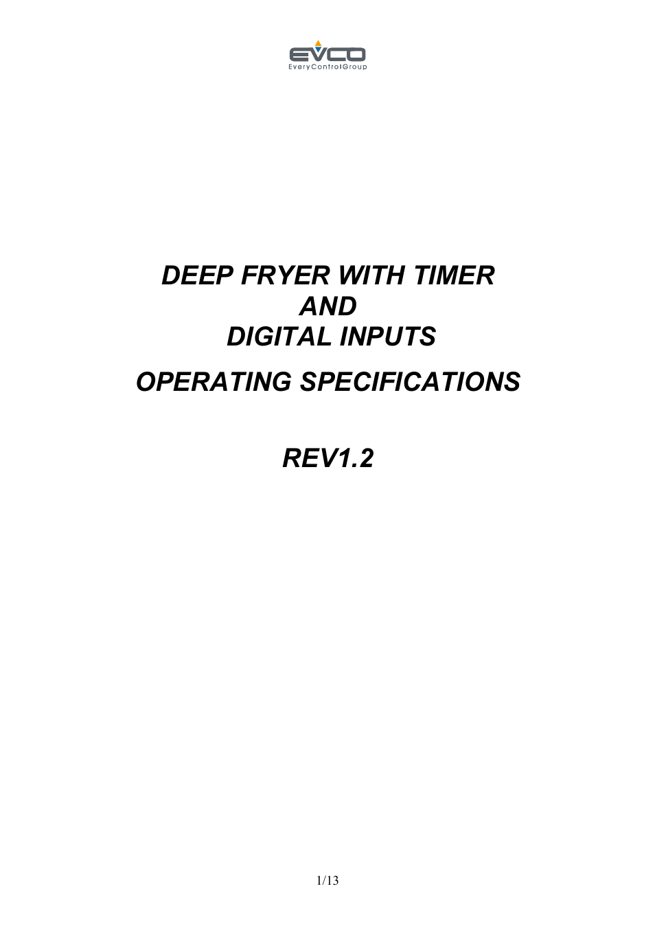 EVCO EVC30S40J7XXX09 User Manual | 13 pages