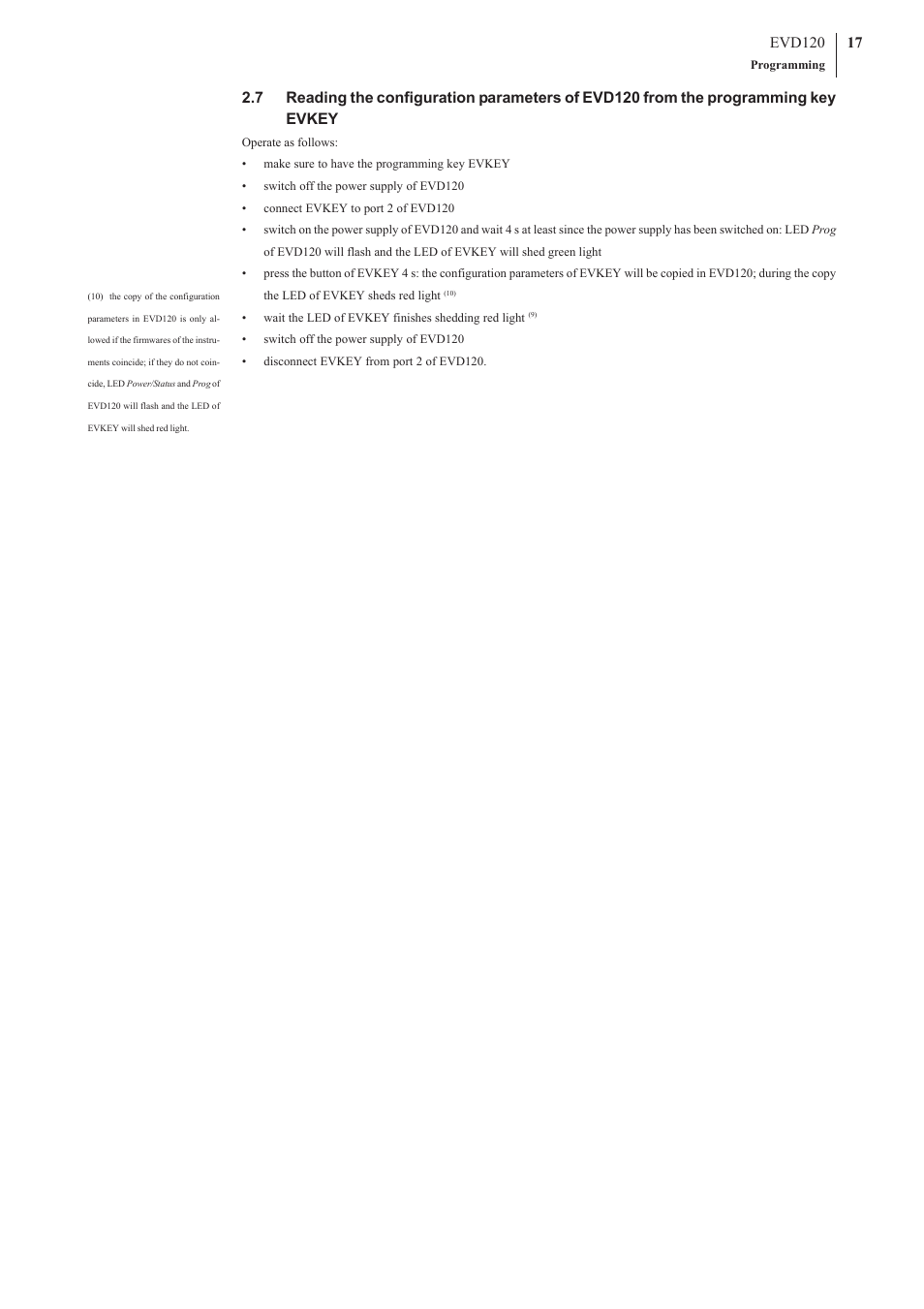EVCO EVD120 User Manual | Page 17 / 36