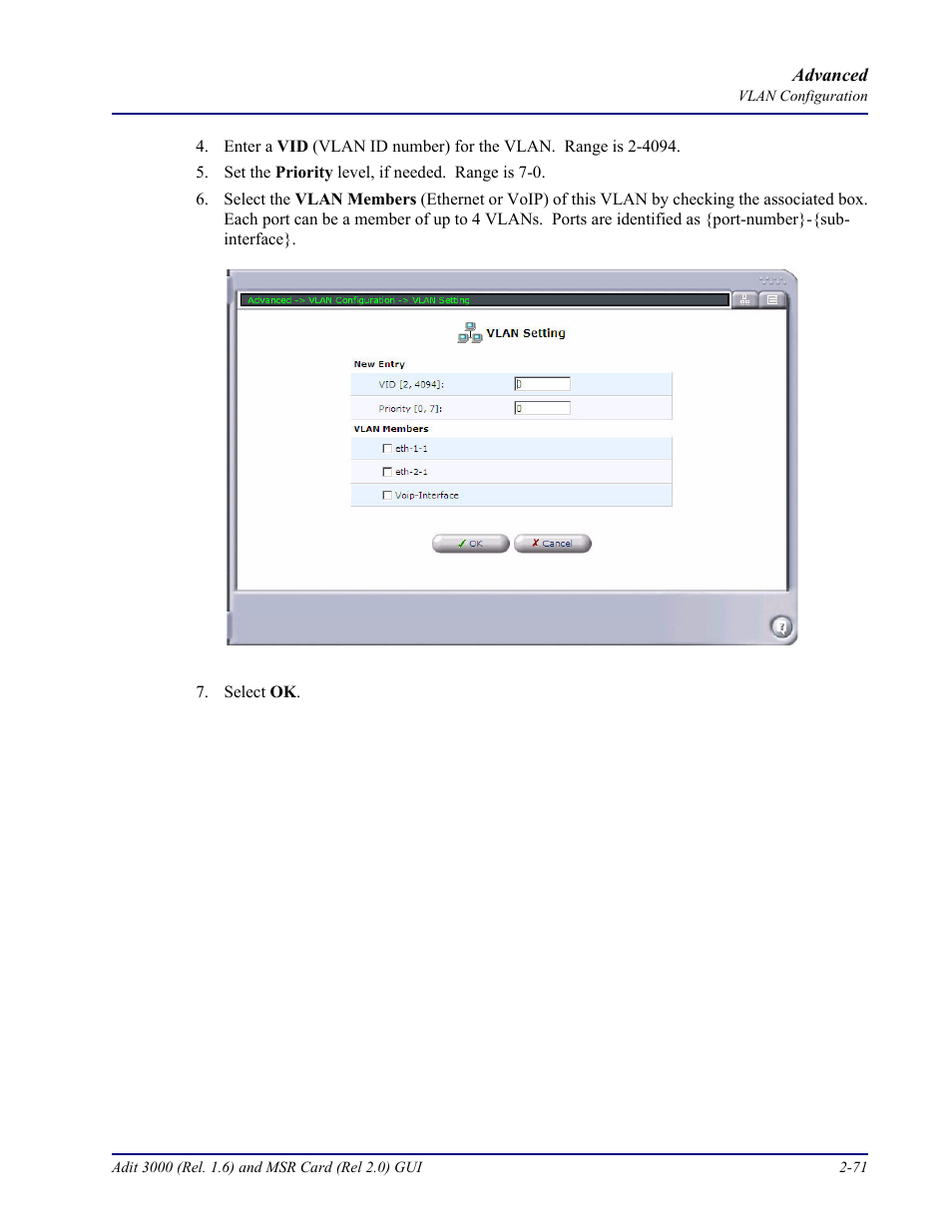 Carrier Access Multi-Service Router (MSR) Card MSR/Adit 3K GUI User Manual | Page 107 / 262