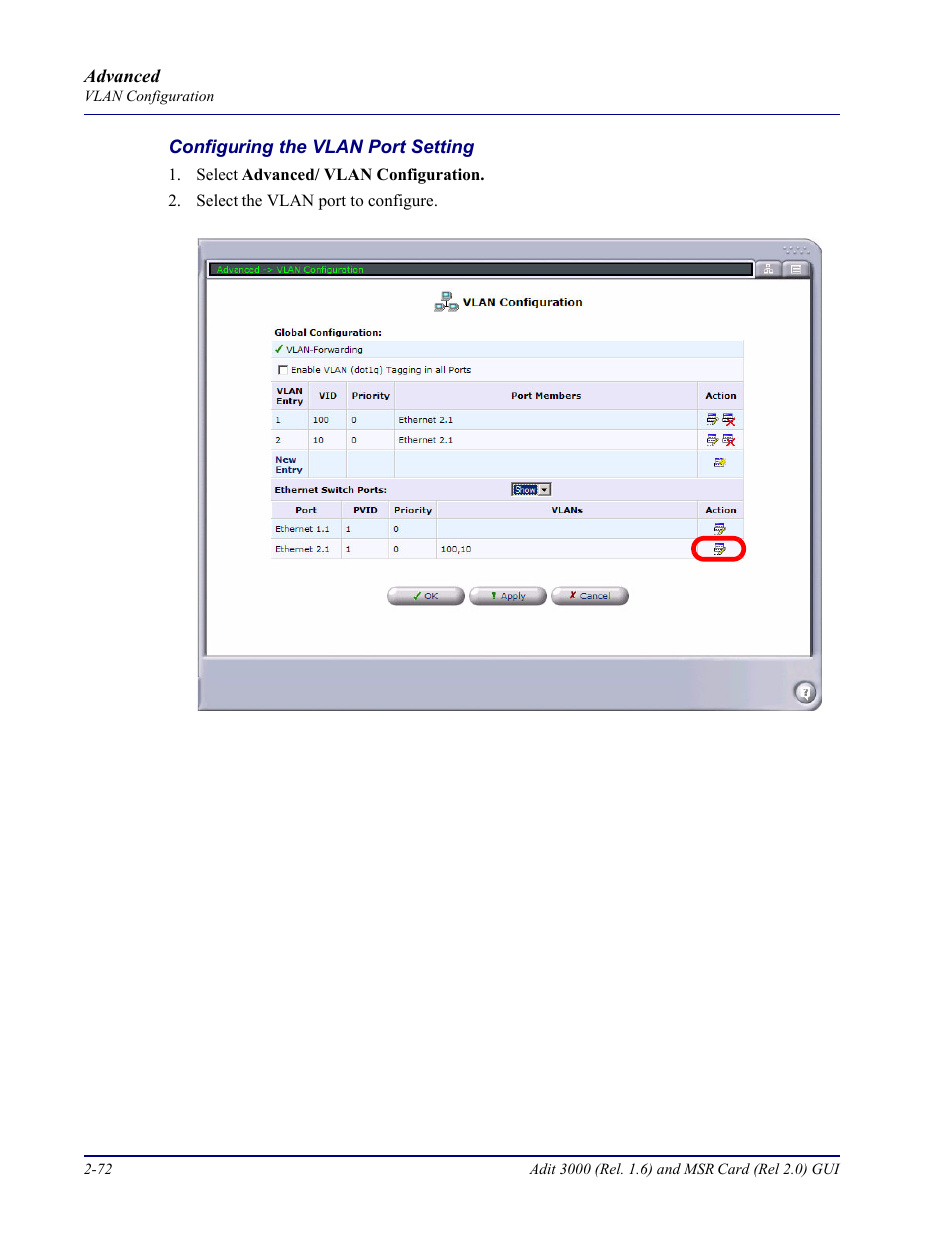 Carrier Access Multi-Service Router (MSR) Card MSR/Adit 3K GUI User Manual | Page 108 / 262