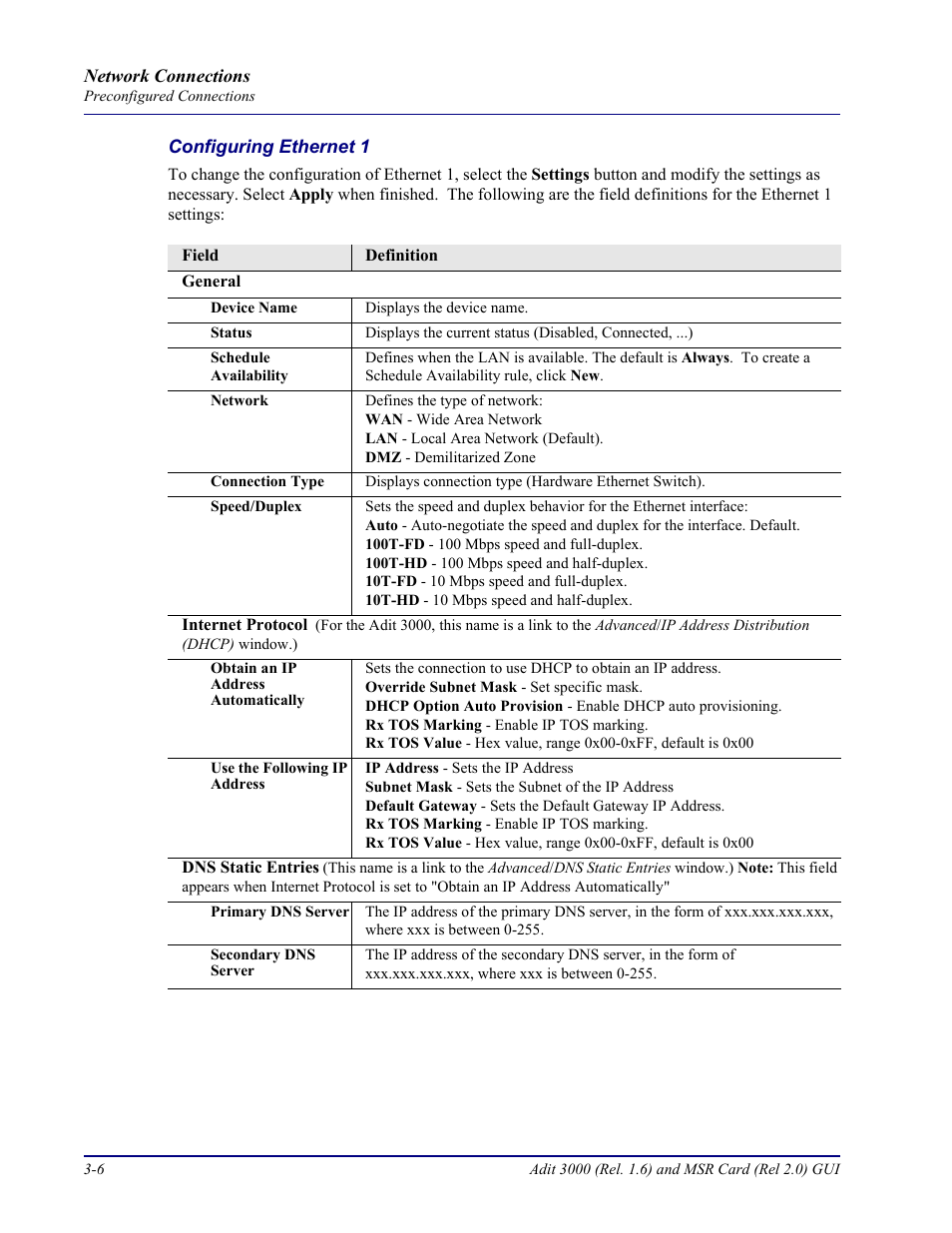 Carrier Access Multi-Service Router (MSR) Card MSR/Adit 3K GUI User Manual | Page 116 / 262