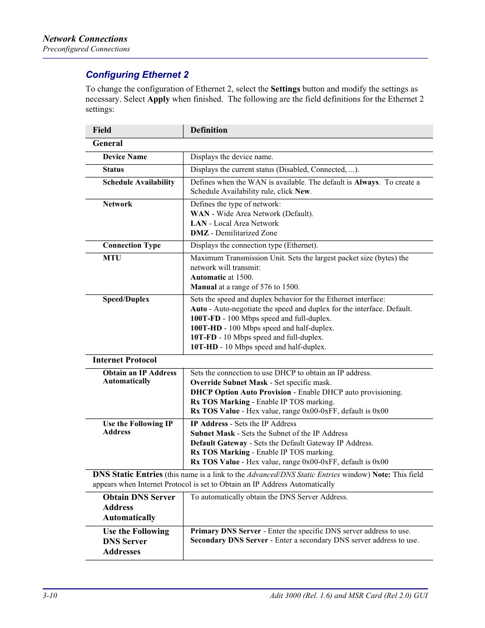 Carrier Access Multi-Service Router (MSR) Card MSR/Adit 3K GUI User Manual | Page 120 / 262