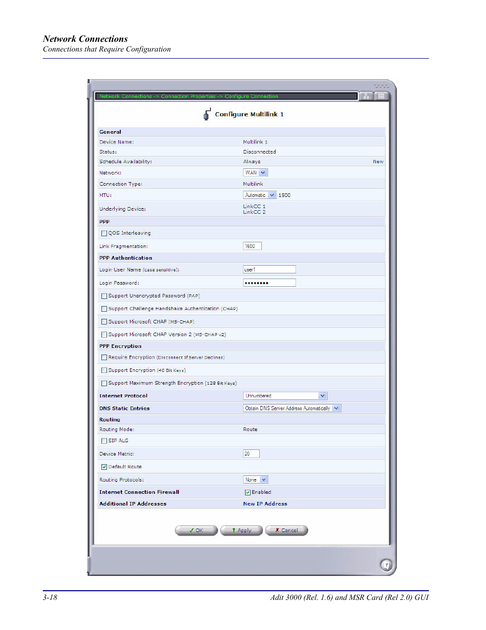 Carrier Access Multi-Service Router (MSR) Card MSR/Adit 3K GUI User Manual | Page 128 / 262