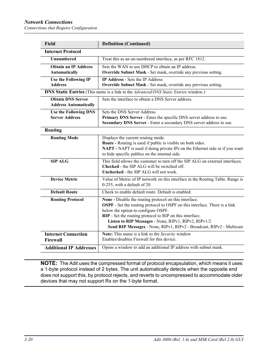 Carrier Access Multi-Service Router (MSR) Card MSR/Adit 3K GUI User Manual | Page 130 / 262