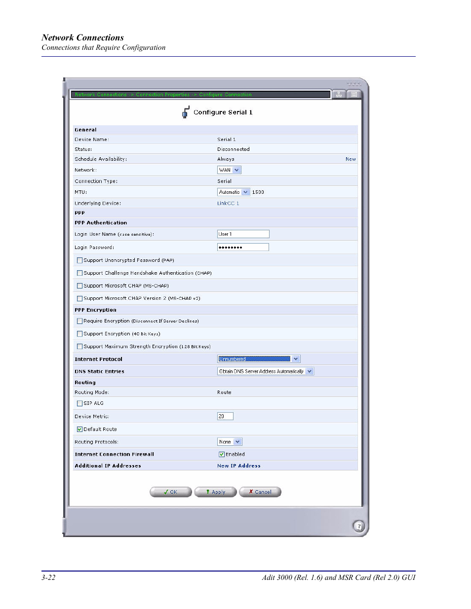 Carrier Access Multi-Service Router (MSR) Card MSR/Adit 3K GUI User Manual | Page 132 / 262