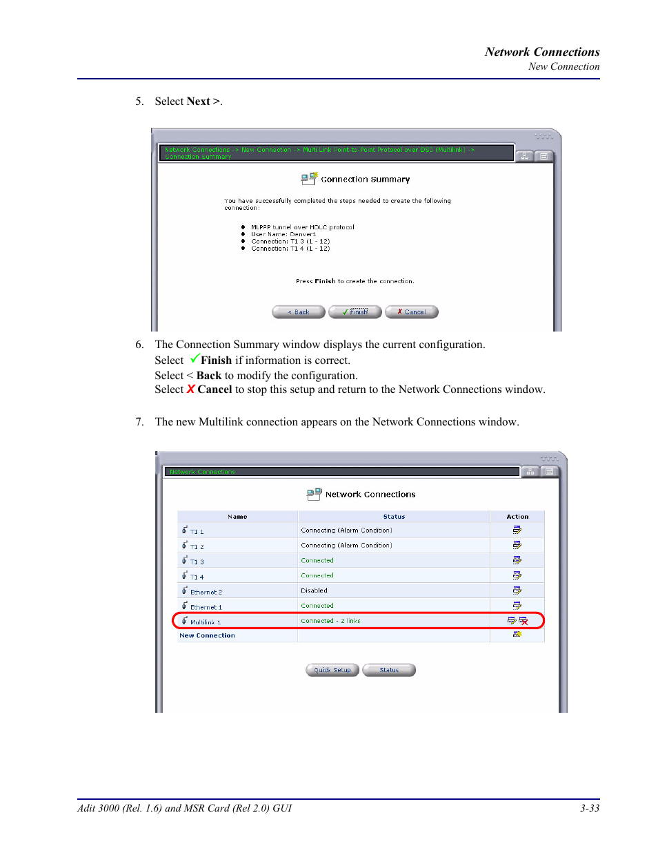 Carrier Access Multi-Service Router (MSR) Card MSR/Adit 3K GUI User Manual | Page 143 / 262