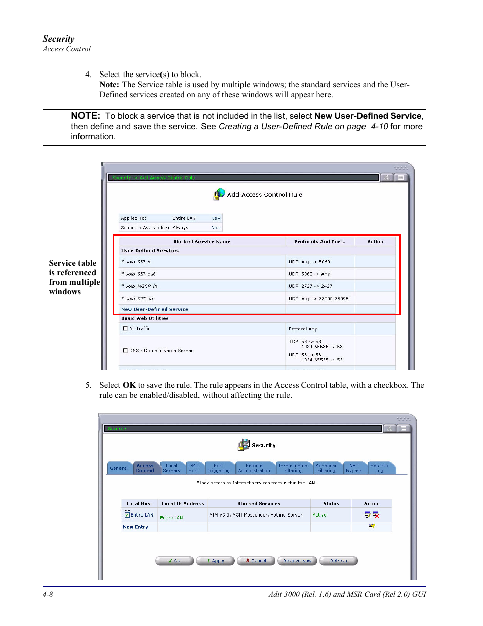 Carrier Access Multi-Service Router (MSR) Card MSR/Adit 3K GUI User Manual | Page 162 / 262