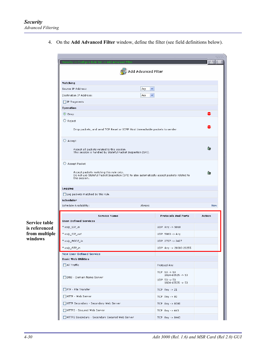 Carrier Access Multi-Service Router (MSR) Card MSR/Adit 3K GUI User Manual | Page 184 / 262