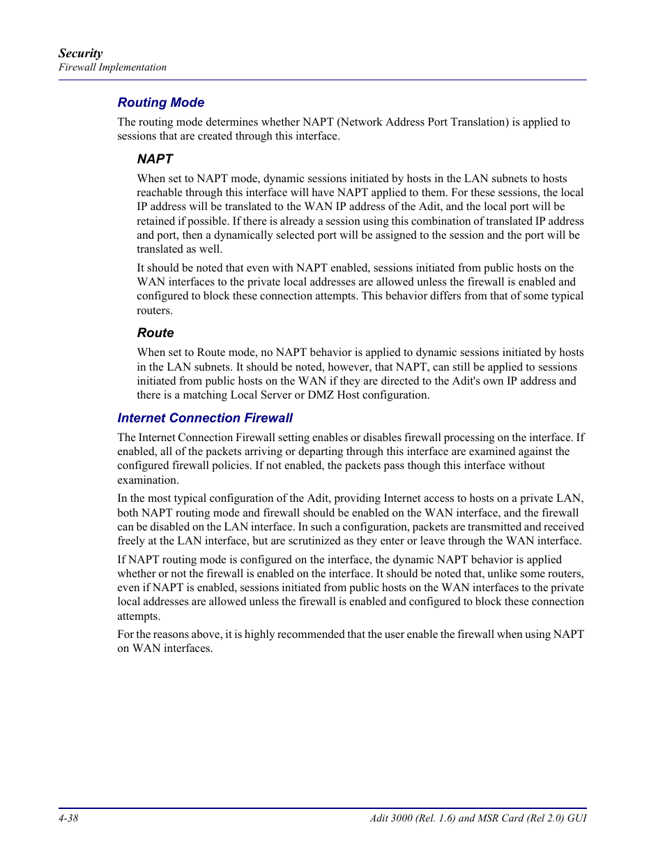 Carrier Access Multi-Service Router (MSR) Card MSR/Adit 3K GUI User Manual | Page 192 / 262
