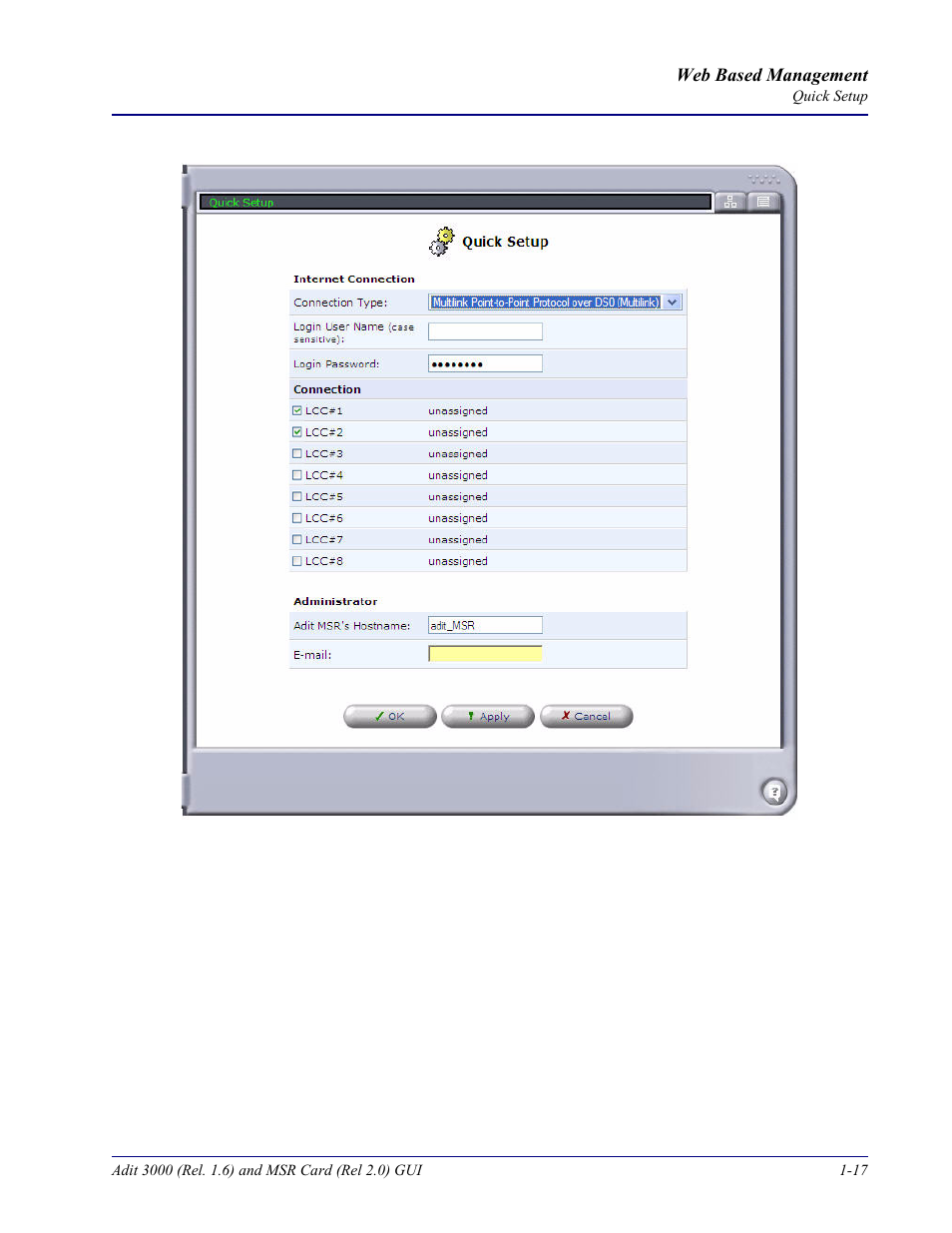 Carrier Access Multi-Service Router (MSR) Card MSR/Adit 3K GUI User Manual | Page 25 / 262