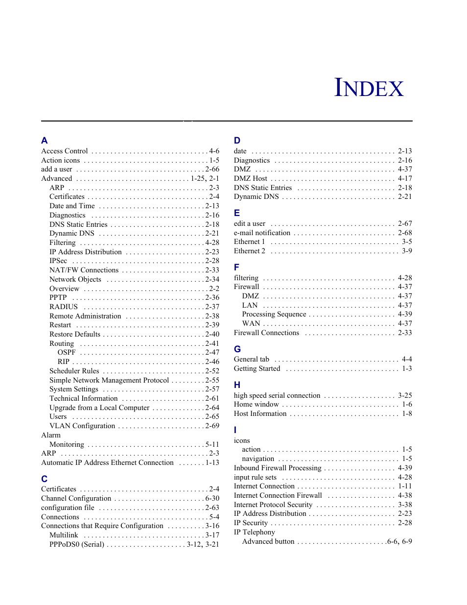 Index, Ndex | Carrier Access Multi-Service Router (MSR) Card MSR/Adit 3K GUI User Manual | Page 259 / 262