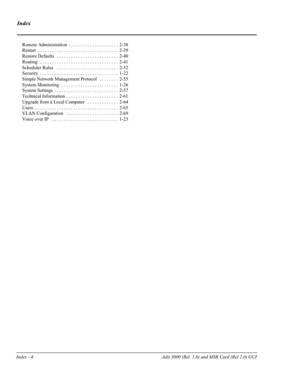 Carrier Access Multi-Service Router (MSR) Card MSR/Adit 3K GUI User Manual | Page 262 / 262