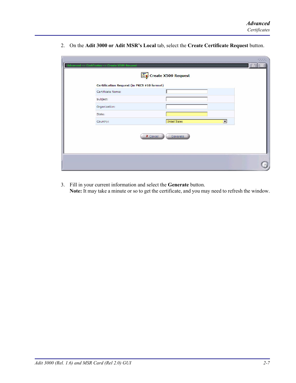 Carrier Access Multi-Service Router (MSR) Card MSR/Adit 3K GUI User Manual | Page 43 / 262