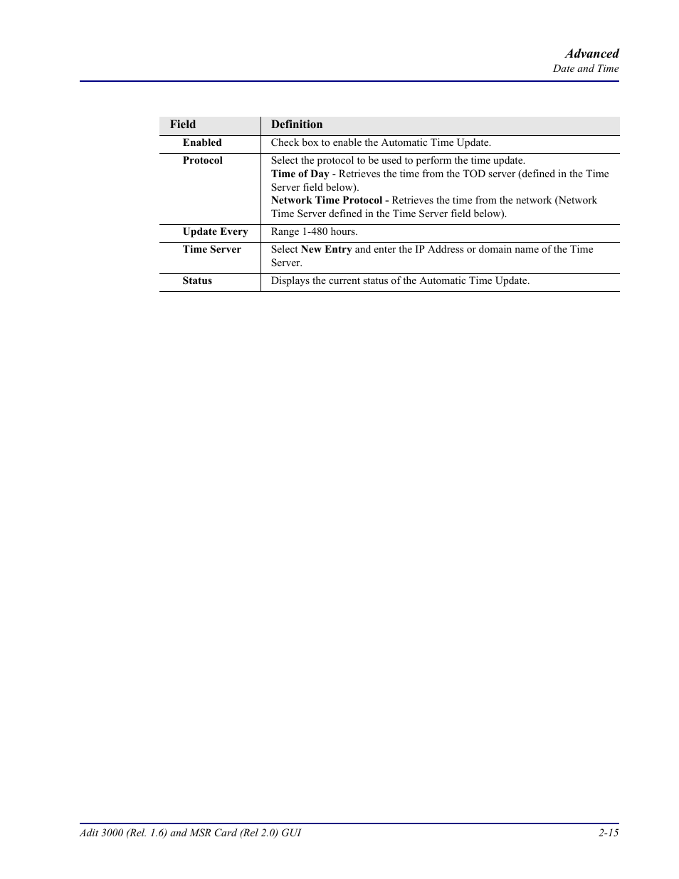 Carrier Access Multi-Service Router (MSR) Card MSR/Adit 3K GUI User Manual | Page 51 / 262