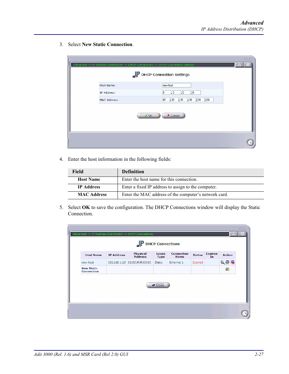 Carrier Access Multi-Service Router (MSR) Card MSR/Adit 3K GUI User Manual | Page 63 / 262