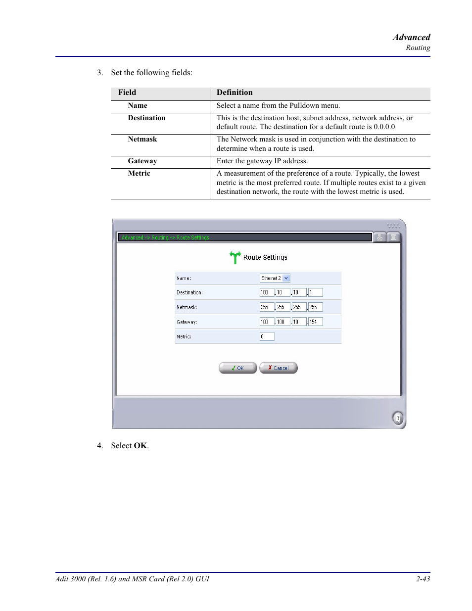 Carrier Access Multi-Service Router (MSR) Card MSR/Adit 3K GUI User Manual | Page 79 / 262