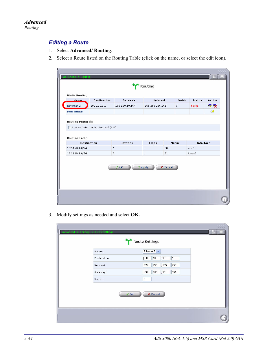 Carrier Access Multi-Service Router (MSR) Card MSR/Adit 3K GUI User Manual | Page 80 / 262