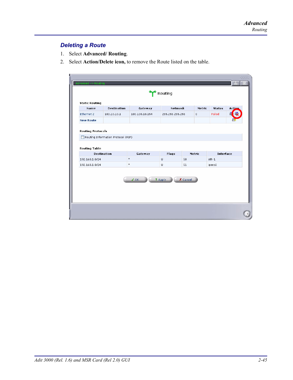 Carrier Access Multi-Service Router (MSR) Card MSR/Adit 3K GUI User Manual | Page 81 / 262