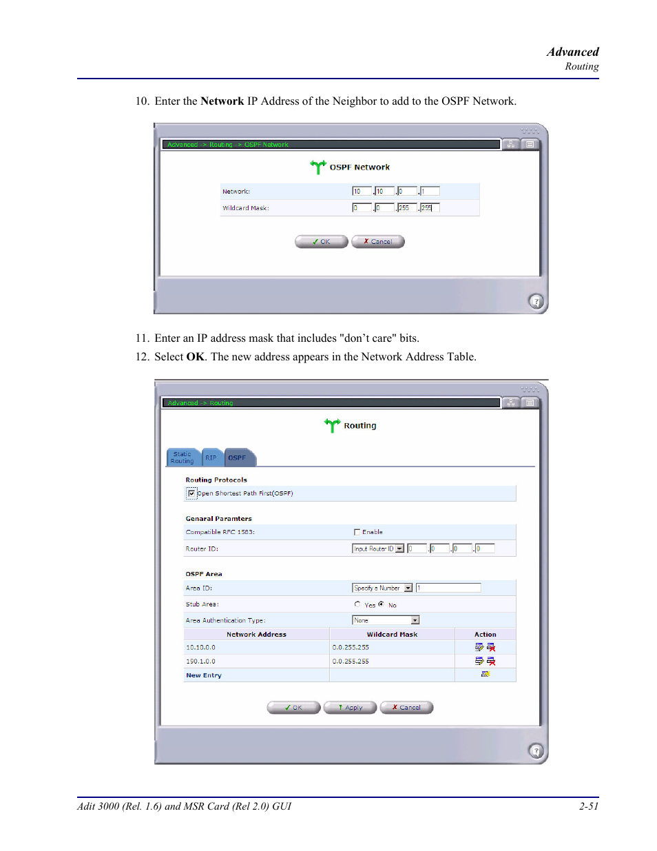 Carrier Access Multi-Service Router (MSR) Card MSR/Adit 3K GUI User Manual | Page 87 / 262