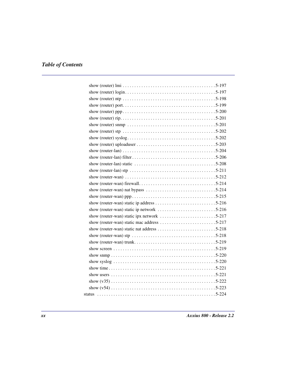 Carrier Access Network Device Axxius 800 User Manual | Page 20 / 568