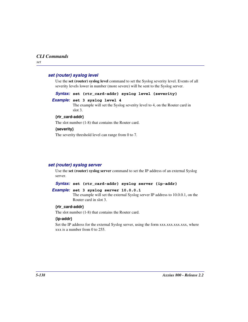 Carrier Access Network Device Axxius 800 User Manual | Page 238 / 568