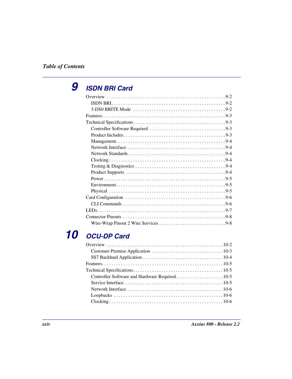 Carrier Access Network Device Axxius 800 User Manual | Page 24 / 568