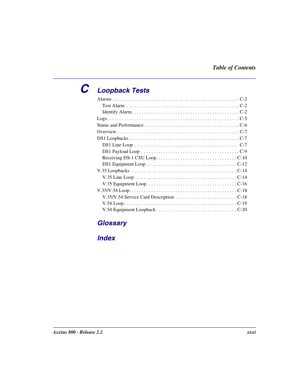 Carrier Access Network Device Axxius 800 User Manual | Page 31 / 568