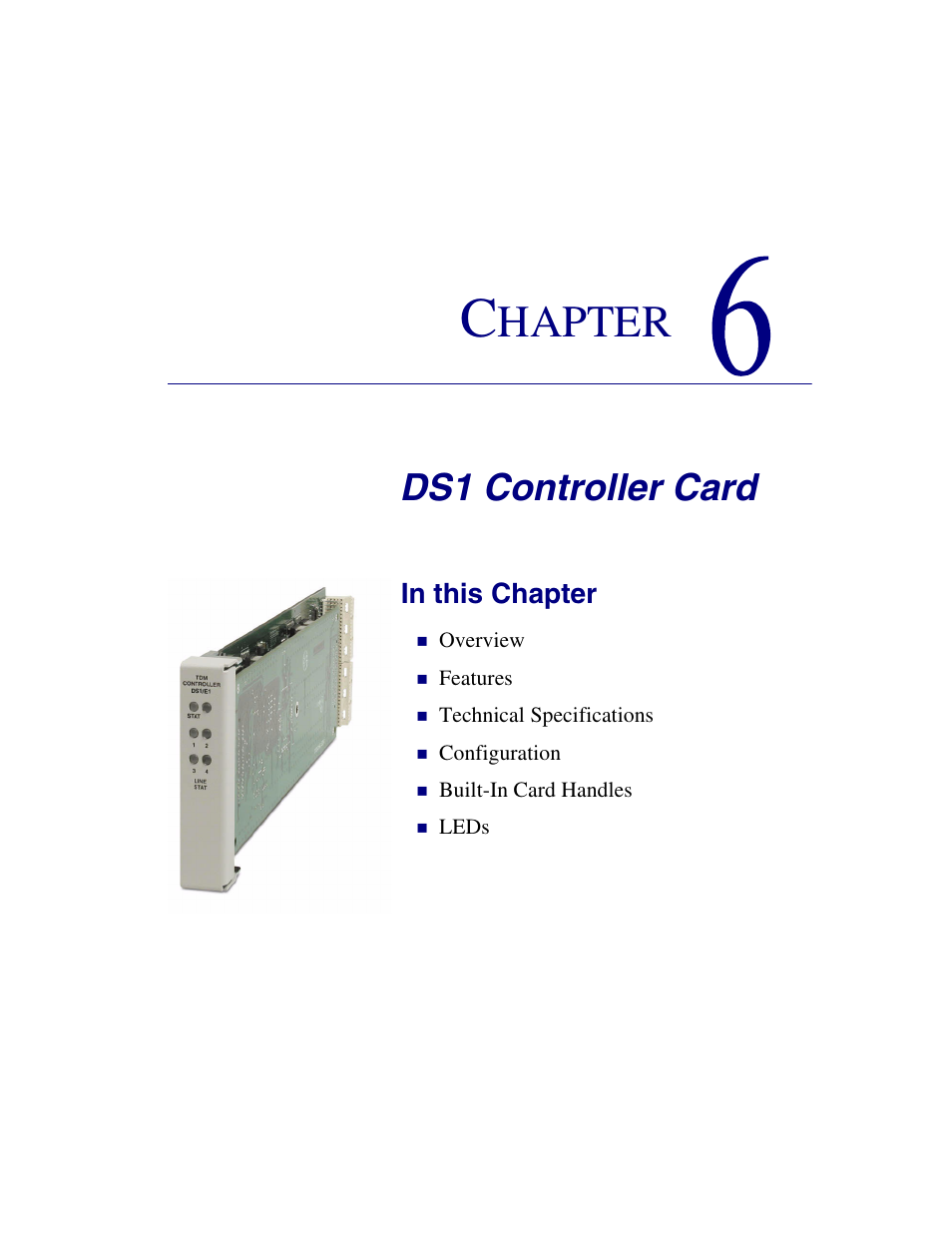 6 - ds1 controller card, Ds1 controller card, Hapter | Carrier Access Network Device Axxius 800 User Manual | Page 363 / 568