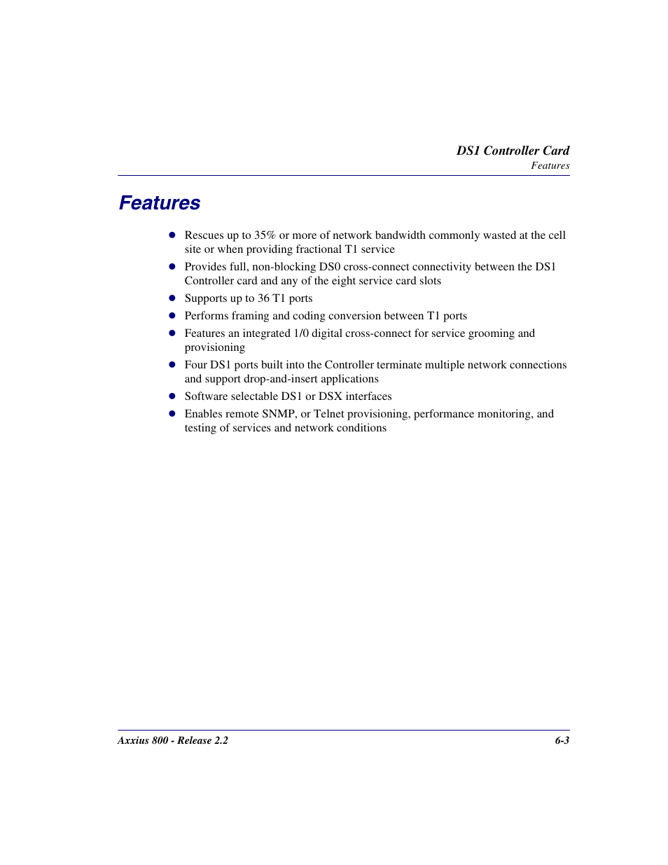 Features, Features -3, Eatures | Carrier Access Network Device Axxius 800 User Manual | Page 365 / 568