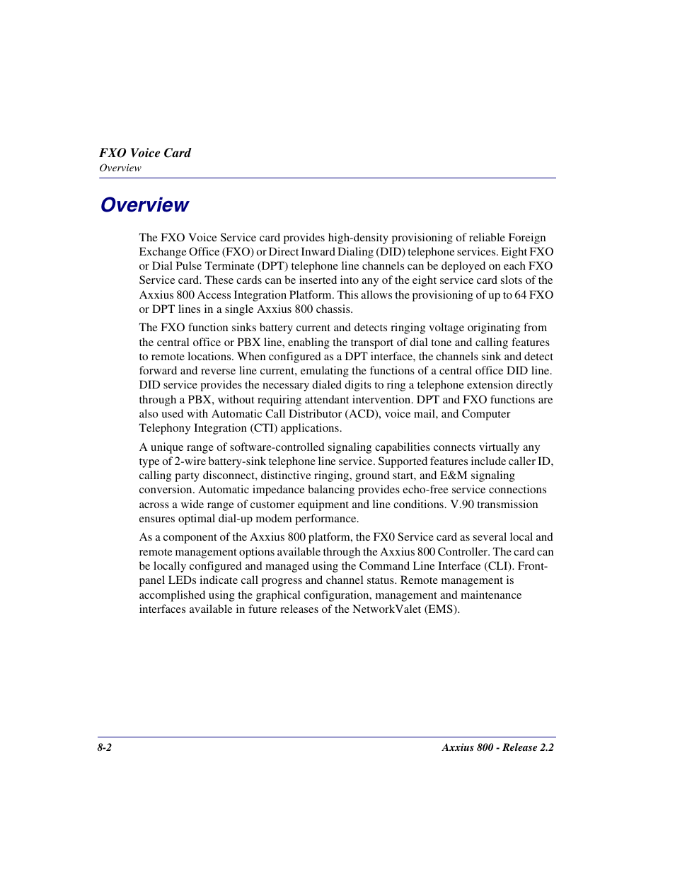 Overview, Overview -2 | Carrier Access Network Device Axxius 800 User Manual | Page 386 / 568