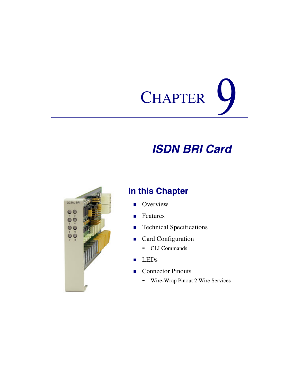 9 - isdn bri card, Isdn bri card, Hapter | Carrier Access Network Device Axxius 800 User Manual | Page 393 / 568