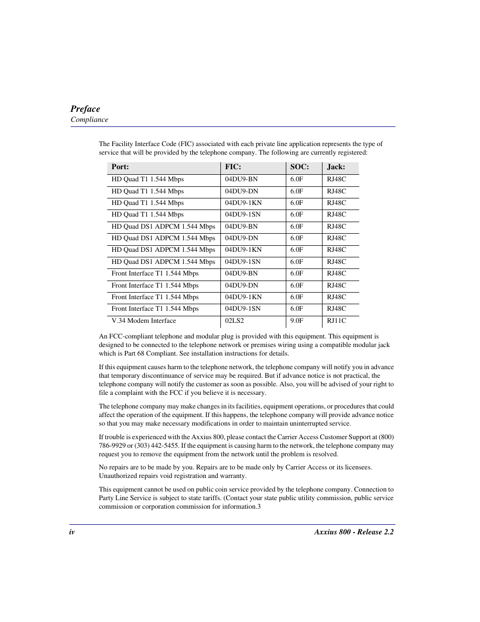 Preface | Carrier Access Network Device Axxius 800 User Manual | Page 4 / 568