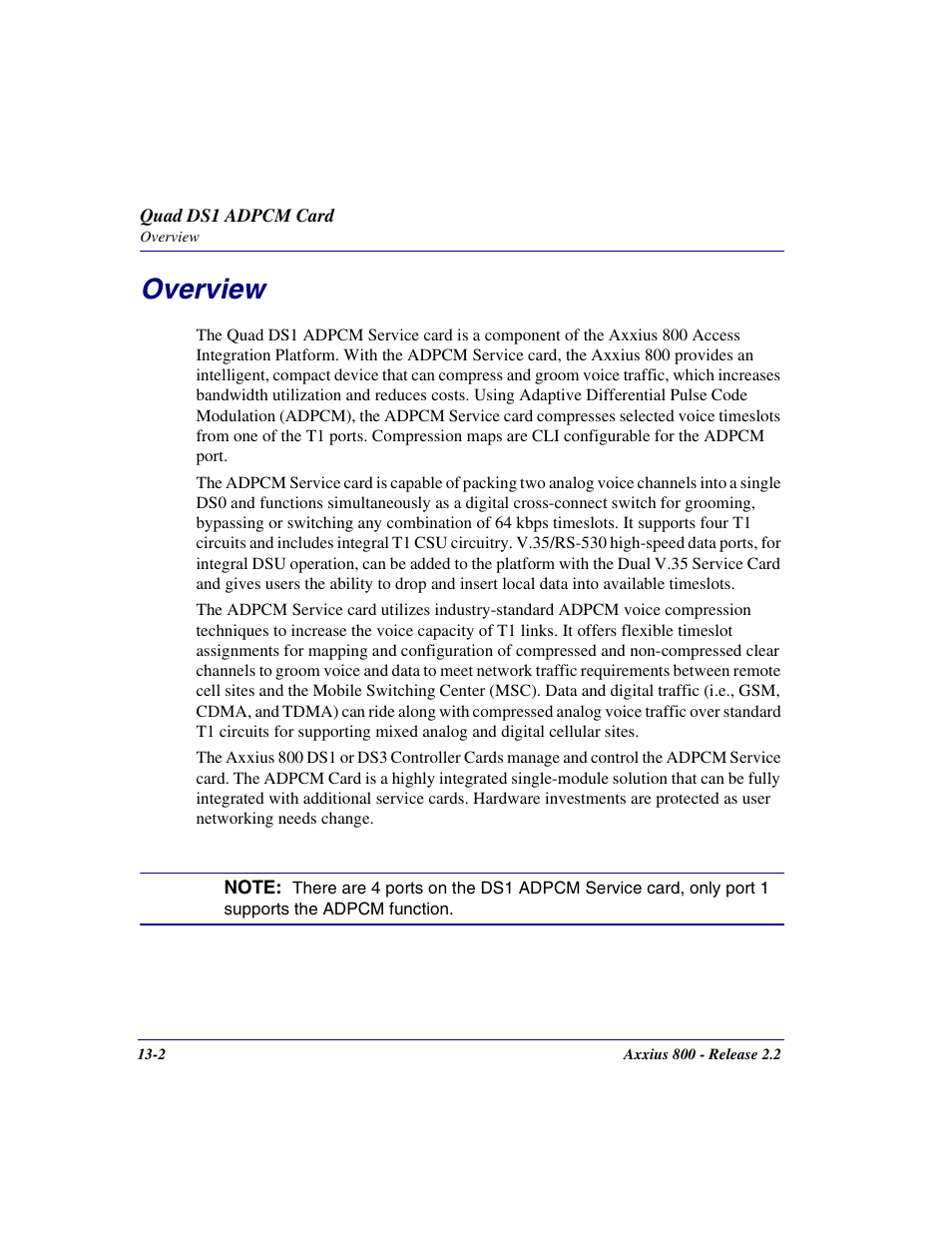 Overview, Overview -2 | Carrier Access Network Device Axxius 800 User Manual | Page 432 / 568