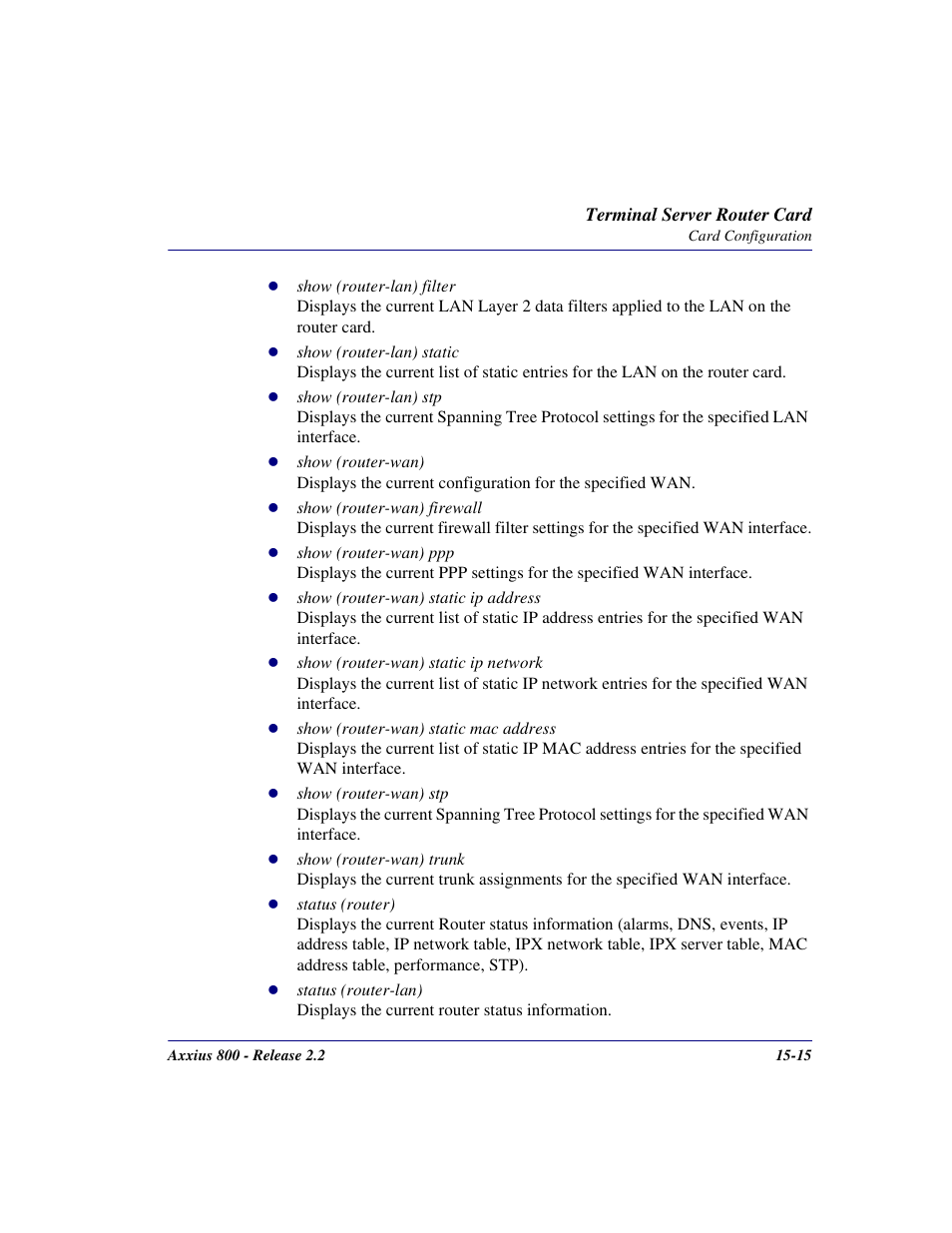 Carrier Access Network Device Axxius 800 User Manual | Page 467 / 568