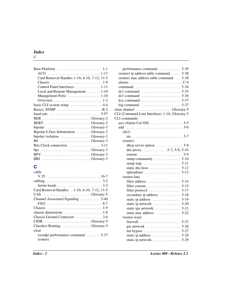 Carrier Access Network Device Axxius 800 User Manual | Page 554 / 568