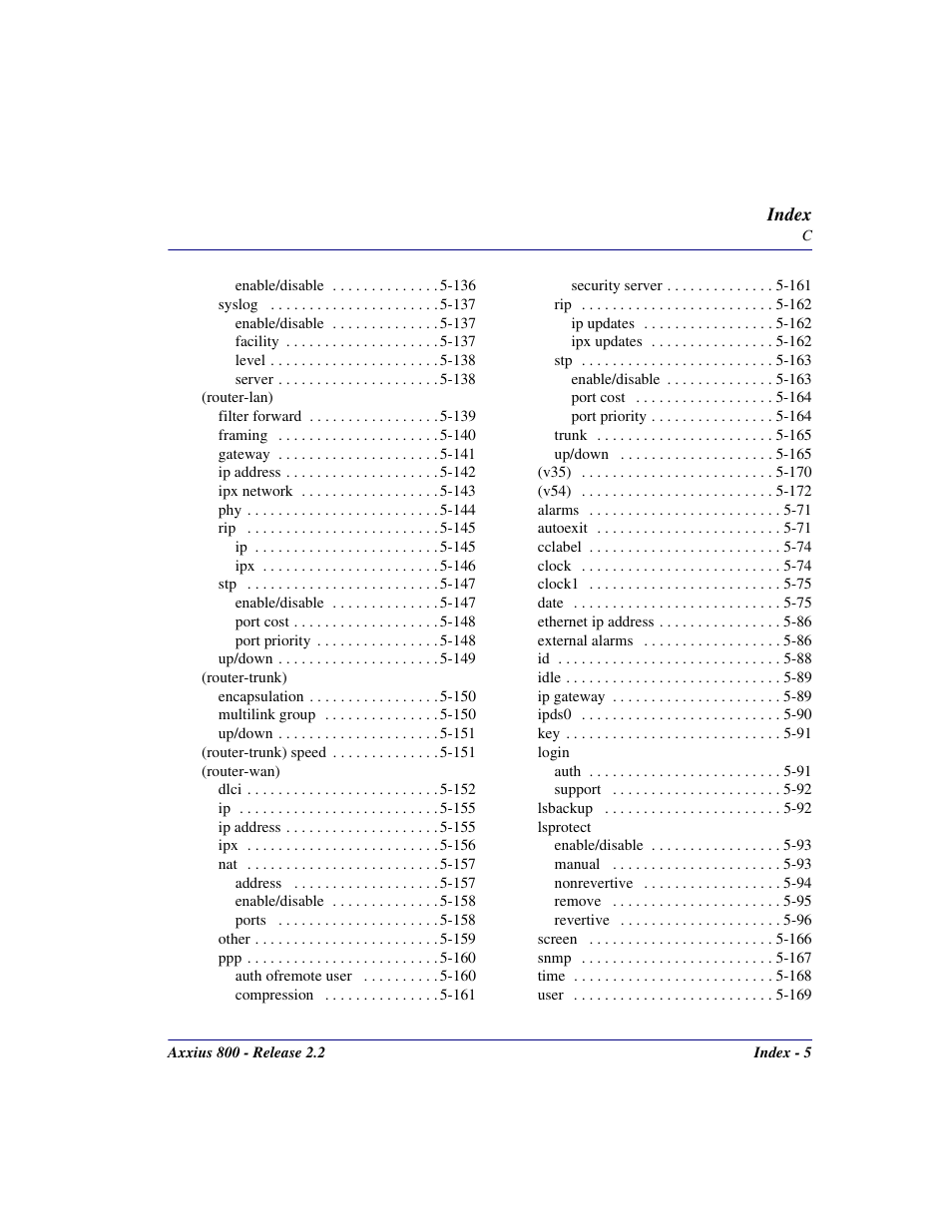 Carrier Access Network Device Axxius 800 User Manual | Page 557 / 568