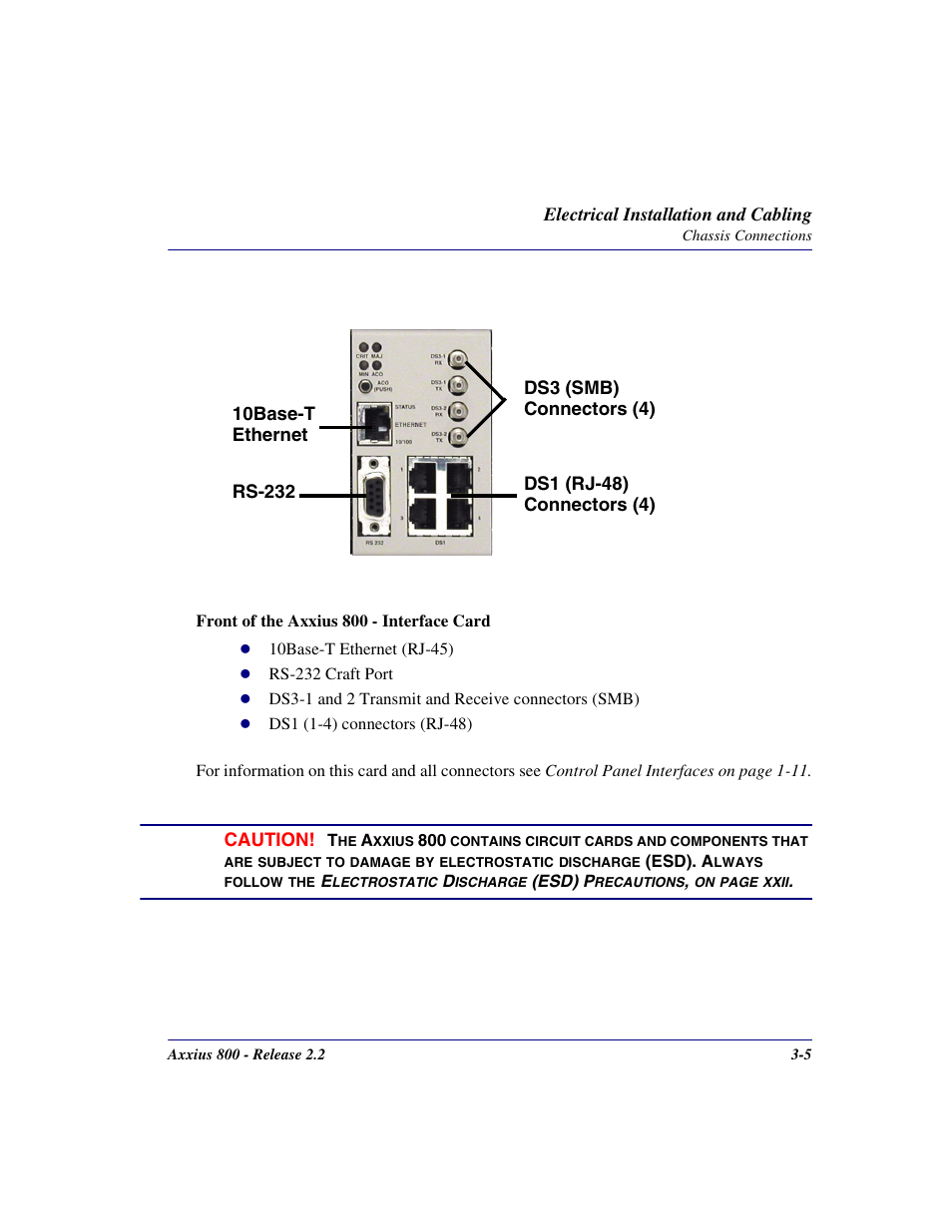 Carrier Access Network Device Axxius 800 User Manual | Page 61 / 568