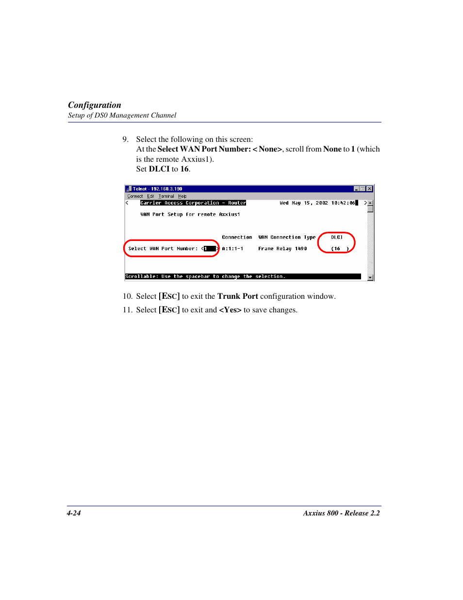 Carrier Access Network Device Axxius 800 User Manual | Page 96 / 568