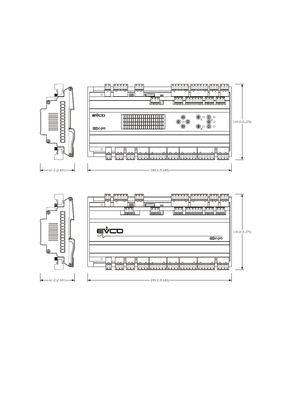 3 c-pro giga dimensions / installation | EVCO c-pro giga User Manual | Page 19 / 46