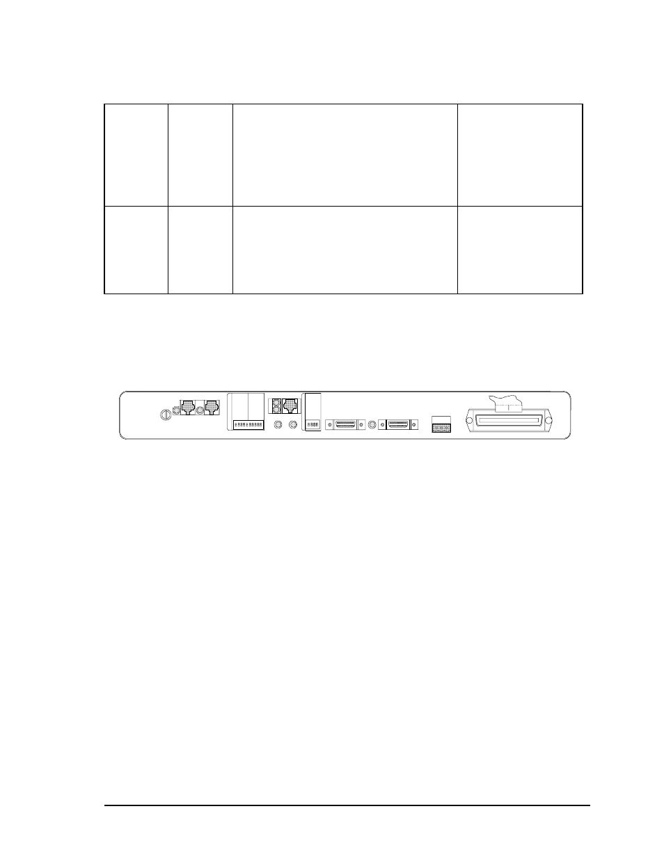 Rj-48c jacks for t1 span 1 and span 2 -3, Snmp connector -3, V.35 dce data port connector -3 | Dc power connector input -3, 2 snmp connector, 3 v.35 dce data port connector, 4 dc power connector input | Carrier Access Access Bank II SNMP User Manual | Page 50 / 180