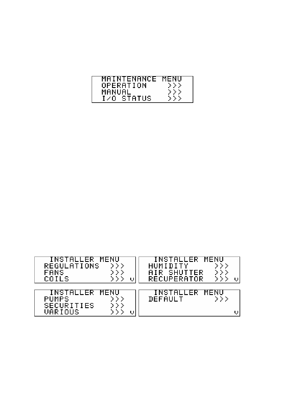 4 maintenance operator menu, 5 menu installation operator | EVCO c-pro kilo AHU User Manual | Page 24 / 94