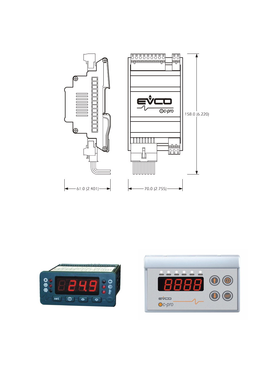 6accessories, 2 c-pro exp micro dimensions/installation, 1 user terminals (intrabus) | EVCO c-pro nano User Manual | Page 19 / 38