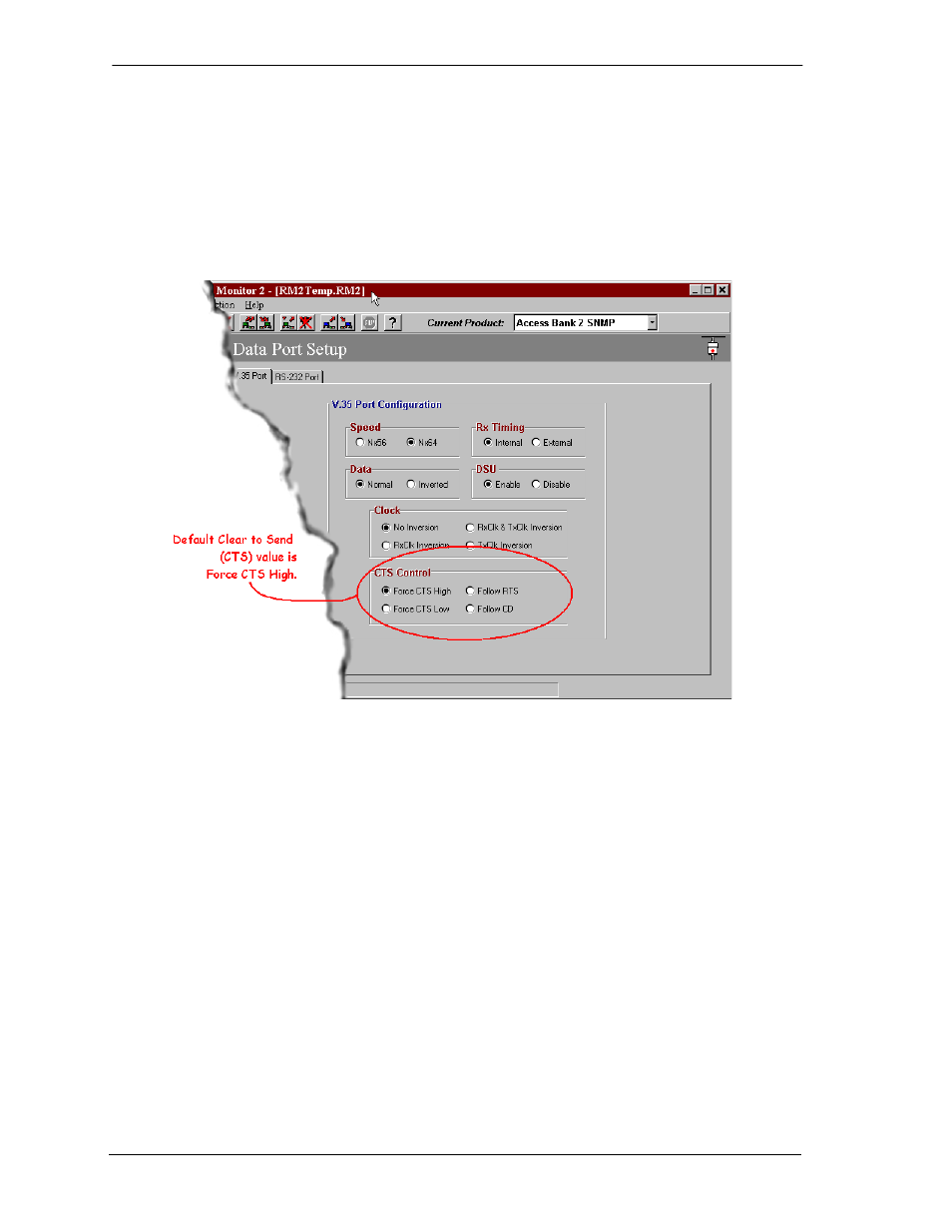 6 setting the cts control option, Setting the cts control option -2 | Carrier Access 5395 Pearl Parkway User Manual | Page 40 / 66