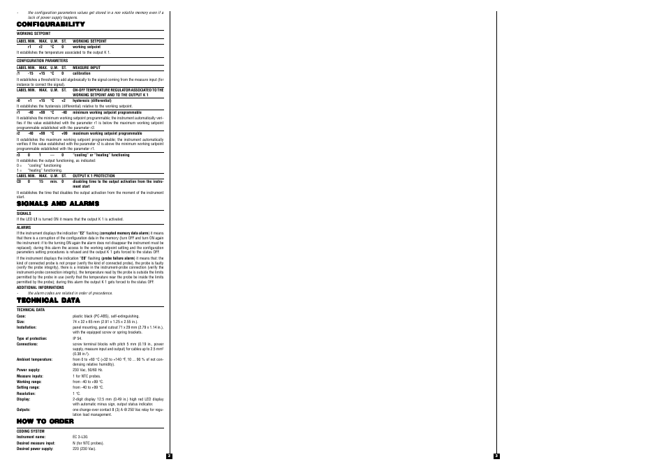 EVCO EC3L30 User Manual | Page 2 / 2