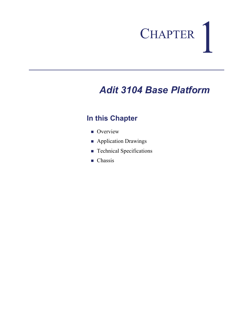 1 - adit 3104 base platform, Adit 3104 base platform | Carrier Access Adit 3104 User Manual | Page 13 / 74