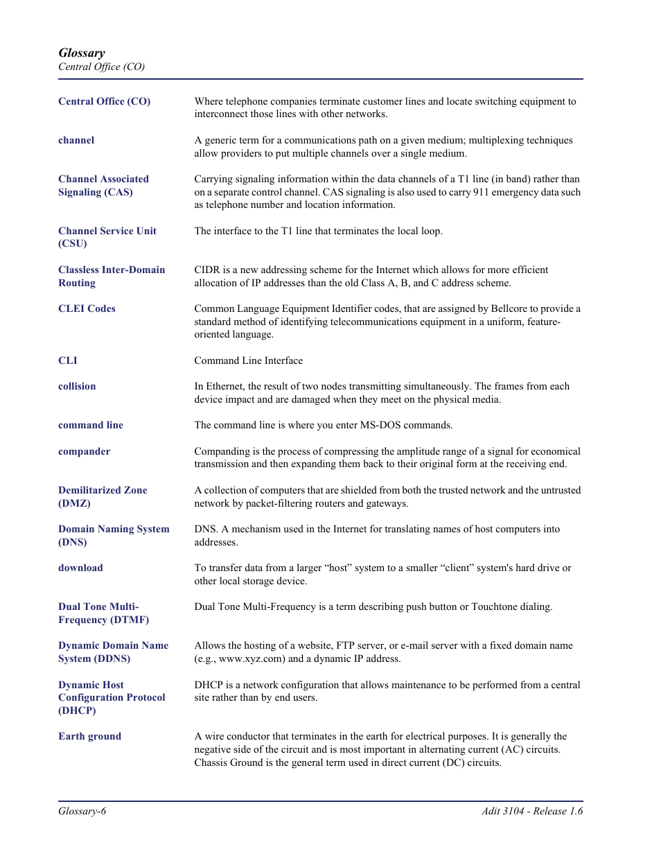 Carrier Access Adit 3104 User Manual | Page 64 / 74