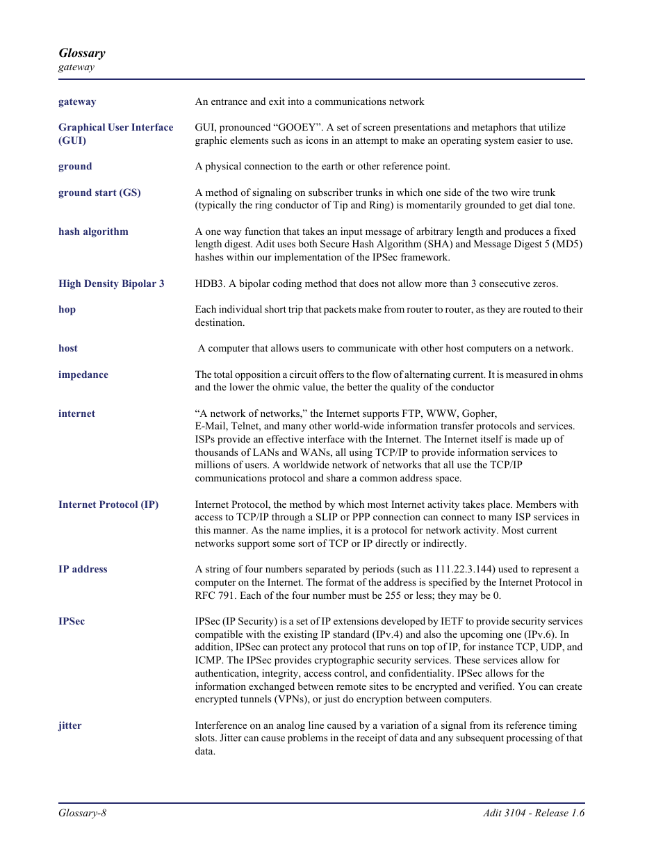 Carrier Access Adit 3104 User Manual | Page 66 / 74