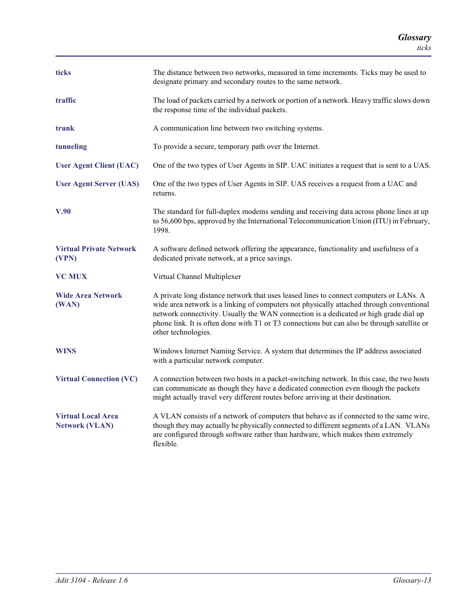 Carrier Access Adit 3104 User Manual | Page 71 / 74