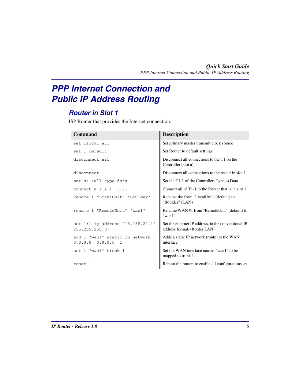 Router in slot 1 | Carrier Access 002-0118-0180 User Manual | Page 5 / 16