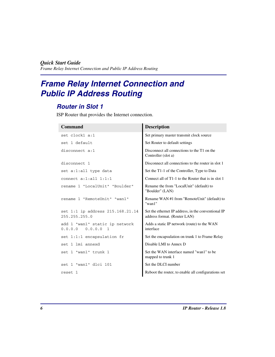 Router in slot 1 | Carrier Access 002-0118-0180 User Manual | Page 6 / 16